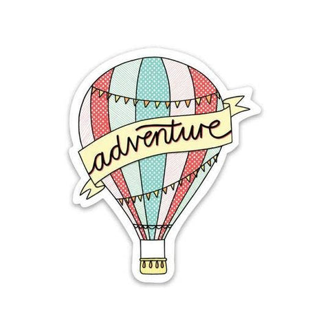 Adventure Hot Air Balloon Laptop Sticker