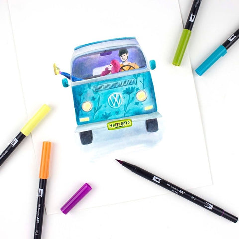 Tombow Dual Brush Pen Art Markers: Retro - 10-Pack