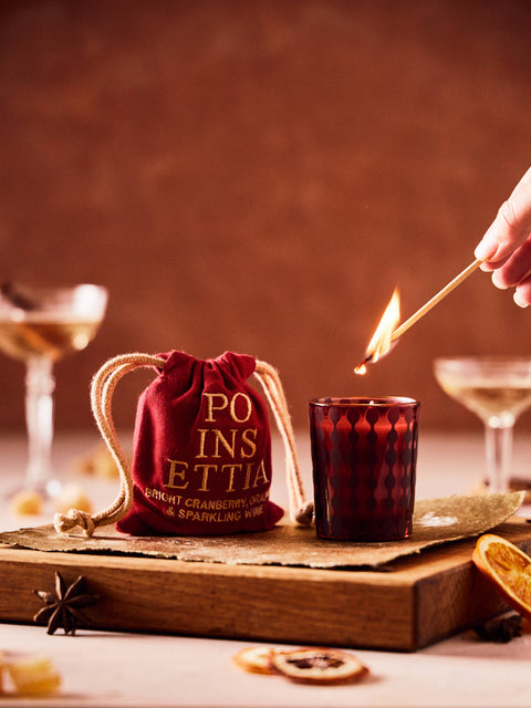 Rewined Poinsettia Holiday Candle 2.5 oz