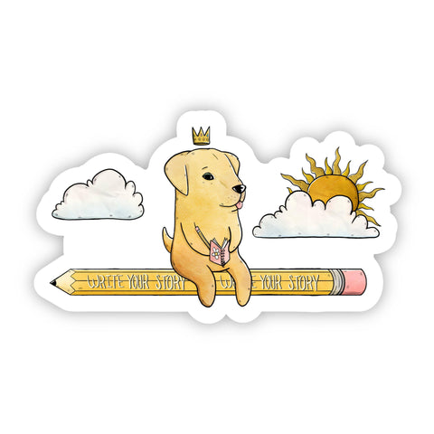 Write Your Story Dog Sticker
