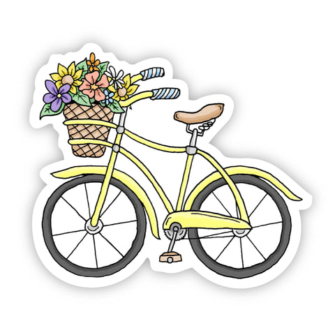 Yellow Bicycle Sticker