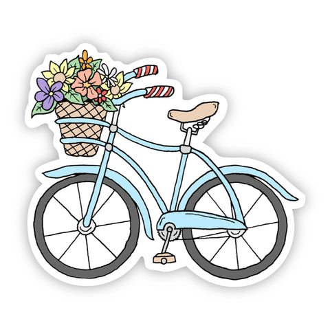 Blue Bicycle Sticker Summer Vibes